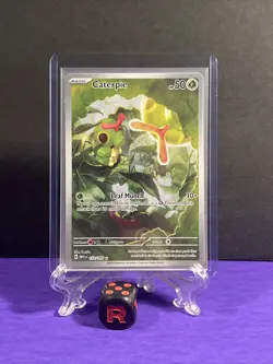 Pokemon Caterpie 172/165 Illustration Rare Scarlet & Violet 151 Holo Full Art NM - Image 1
