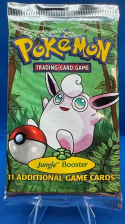 POKEMON TCG WOTC 1999 JUNGLE WIGGLYTUFF ART UNLIMITED BOOSTER PACK SEALED! - Image 1