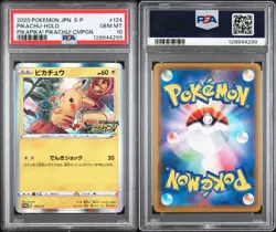 POKEMON PIKACHU 124/S-P - PIKAPIKA! PIKACHU! CAMPAIGN - JAPANESE PSA 10 GEM MINT - Image 3