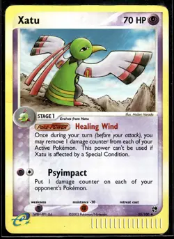 2003 Pokemon EX Sandstorm 55 Zatu Reverse Foil LP - Image 1