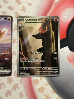 Pokemon TCG Charizard EX 199/165 & Charmeleon 151 Special Illustration Rare Pair - Image 3