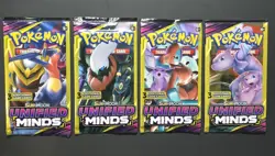 Pokemon: Unified Minds 3-Pack - Art Set of 4 Sealed - Image 1