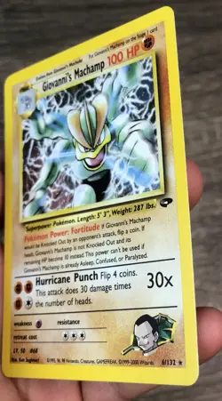 Pokemon TCG: Giovanni's Machamp 6/132 Gym Challenge Holo Rare LP - Image 4