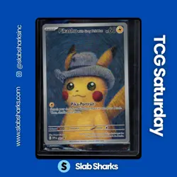 2023 POKEMON VAN GOGH BLACK STAR PROMO #085 PIKACHU WITH GREY FELT HAT (SEALED) - Image 1