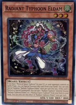 Yugioh! Radiant Typhoon Eldam - DOOD-EN013 - Super Rare - 1st Edition Near Mint, - Image 1