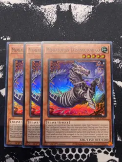 Yu-Gi-Oh 3X Mementotlan Tatsunootoshigo Super Rare 1st Edition NM - Image 1
