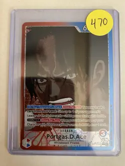 One Piece Carrying On His Will Portgas D. Ace Alt Art OP13-002 Leader English - Image 3