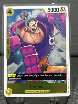 One Piece Franky (OP07-107/201) OP07 500 Years in the Future FOIL NM TCG CCG - Image 1