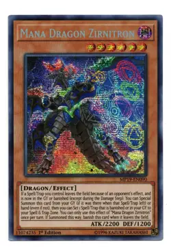 Yu-Gi-Oh Card: Mana Dragon Zirnitron MP19-EN090 Secret Rare 1st Edition! NM - Image 1