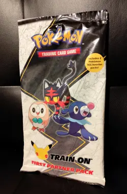 Sealed Pokemon First Partner Pack - Alola! 25th Anniversary! 2 Packs + 3 Cards! 820650809620 - Image 1