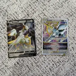 Pokemon Arceus V & Arceus VSTAR Metal Cards Lot - 2 Cards - Image 1