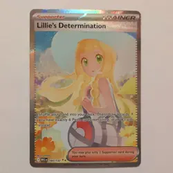 Pokemon TCG Lillie's Determination Trainer SIR Full Art Holo Me01 184/132 - Image 1