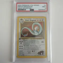 2000 Pokemon Gym Heroes #4 Erika'S Dragonair Holo-1st Edition PSA 9 - Image 1