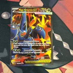Mega Heracross ex 108/094 Ultra Rare,Holo ME02: Phantasmal Flames Pokemon Card - Image 1