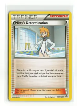 MISTY'S DETERMINATION 104/122 BREAKPOINT NON HOLO POKEMON TCG LP - Image 1