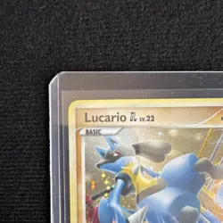 Pokemon Lucario GL LV.32 Rising Rivals 8/111 Rare Holo Fighting HP 80 2009 EN - Image 3