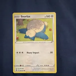 Pokemon Snorlax 206/264 Swsh08: Fusion Strike Regular Common Heavy Impact 160HP - Image 1
