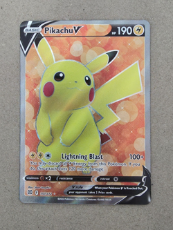 Pikachu V Full Art 157/172 Brilliant Stars Holo Full Art Pokemon TCG - Image 1