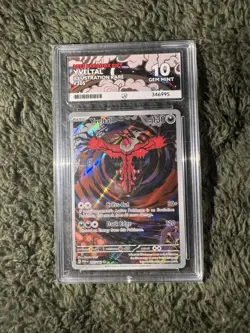 Ace 10 Yveltal 205/182 Paradox Rift Illustration Rare Pokemon TCG Card - Image 1