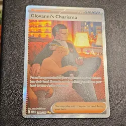 Pokemon Giovanni's Charisma Trainer Special Illustration Rare Full Art MEW 204/… - Image 1