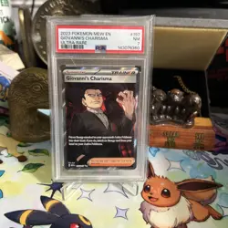 2023 POKEMON MEW EN-151 ULTRA RARE #197 GIOVANNI'S CHARISMA PSA 7 - Image 1