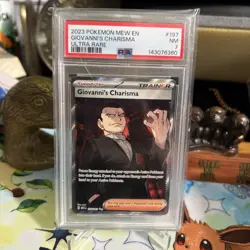 2023 POKEMON MEW EN-151 ULTRA RARE #197 GIOVANNI'S CHARISMA PSA 7 - Image 2