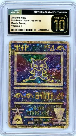 1999 Pokemon Movie Promo Japanese Ancient Mew Version II CGC Pristine 10 - Image 1