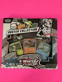 POKEMON TCG BLACK BOLT WHITE FLARE UNOVA POSTER COLLECTION BOX FACTORY SEALED - Image 1