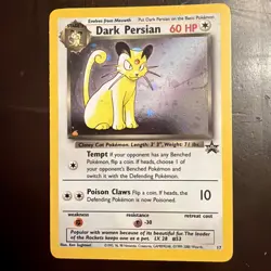 Pokemon TCG Dark Persian Promo 1999-2000 #17 Rare Holo - Image 1