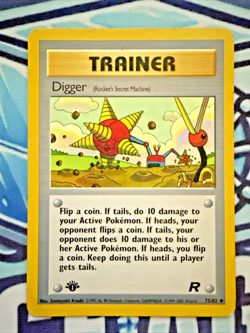 First Edition Digger (Rocket's Secret Machine) #75/82 - Pokemon Team Rocket - Image 1