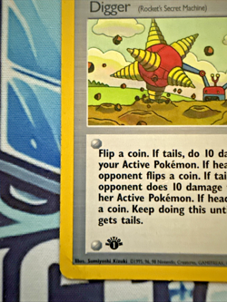 First Edition Digger (Rocket's Secret Machine) #75/82 - Pokemon Team Rocket - Image 5