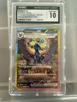 CGC 10 Umbreon ex Prismatic Evolutions SIR Alt Art Pokemon Card #161 Gem Mint - Image 1