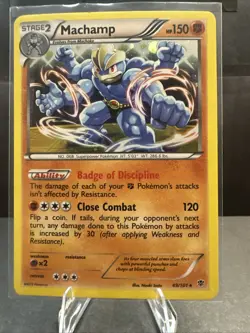 Machamp 49/101 Black & White Plasma Blast Holo Pokemon TCG Card NM - Image 1