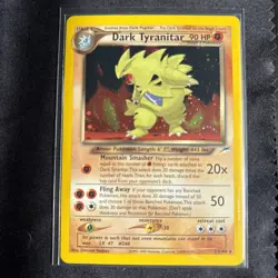 Pokemon TCG Dark Tyranitar Neo Destiny Holo Rare Card 11/105 - Image 1