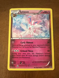 Pokemon Card Sylveon 72/111 Cracked Ice Holo Rare 2014 TCG Evolves From Eevee - Image 1