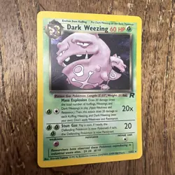 Pokemon TCG Team Rockets Dark Weezing Holo Rare Card 14/82 Unlimited - Image 1