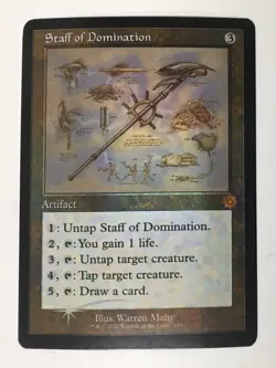 Staff of Domination The Brothers' War: Retro Frame Artifacts Schematic Foil - Image 1