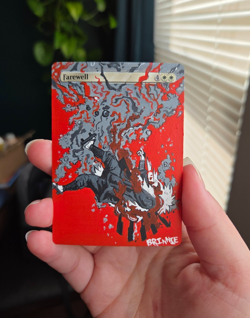 MTG Hand Painted Alter Naruto Jiraiya Farewell by BrinnieMakes Magic the gatheri - Image 1