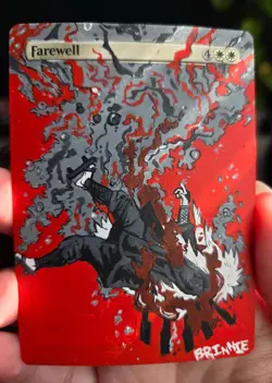 MTG Hand Painted Alter Naruto Jiraiya Farewell by BrinnieMakes Magic the gatheri - Image 2