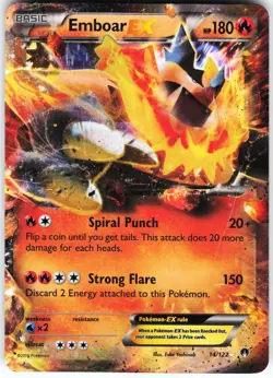 Emboar EX 14/122 Pokemon XY - BREAKpoint Holo Ultra Rare MP - Image 1