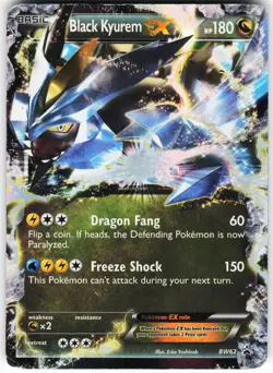 Black Kyurem EX - BW62 Pokemon Black and White Promos Holo Promo DAMAGED - Image 1