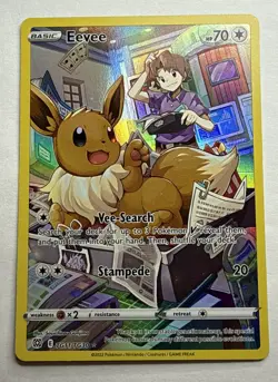 Pokemon TCG Eevee TG11/TG30 Brilliant Stars Trainer Gallery Ultra Rare Holo Card - Image 1