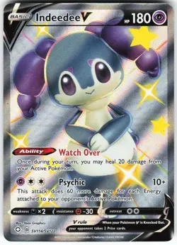 Indeedee V SV114/SV122 Pokemon Shining Fates Shiny Vault Holo Shiny Holo Rare NM - Image 1
