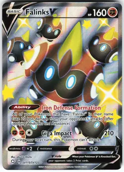Falinks V SV115/SV122 Pokemon Shining Fates: Shiny Vault Holo Shiny Holo Rare NM - Image 1