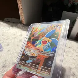 Pokemon TCG Minun Illustration Rare Full Art Holo SV04 Paradox Rift 194/182 - Image 3