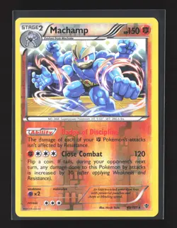 Pokemon Plasma Blast #49/101 Reverse Holo Rare Machamp (49) - Image 1