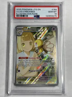 Pokemon TCG - Lillie’s Ribombee 164/159 - Journey Together - PSA 10 - Image 1