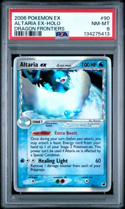 2006 POKEMON EX DRAGON FRONTIERS #90 ALTARIA EX-HOLO PSA 8 - Image 1