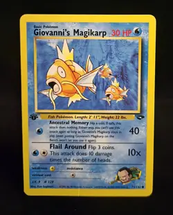 Pokemon TCG - GIOVANNI'S MAGIKARP #73 - 1ST EDITION - GYM CHALLENGE 2000 - MP/LP - Image 1
