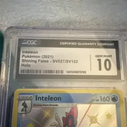Pokemon Inteleon Holo Shining Fates: Shiny Vault SV027/SV122 CGC Gem Mint 10 - Image 3